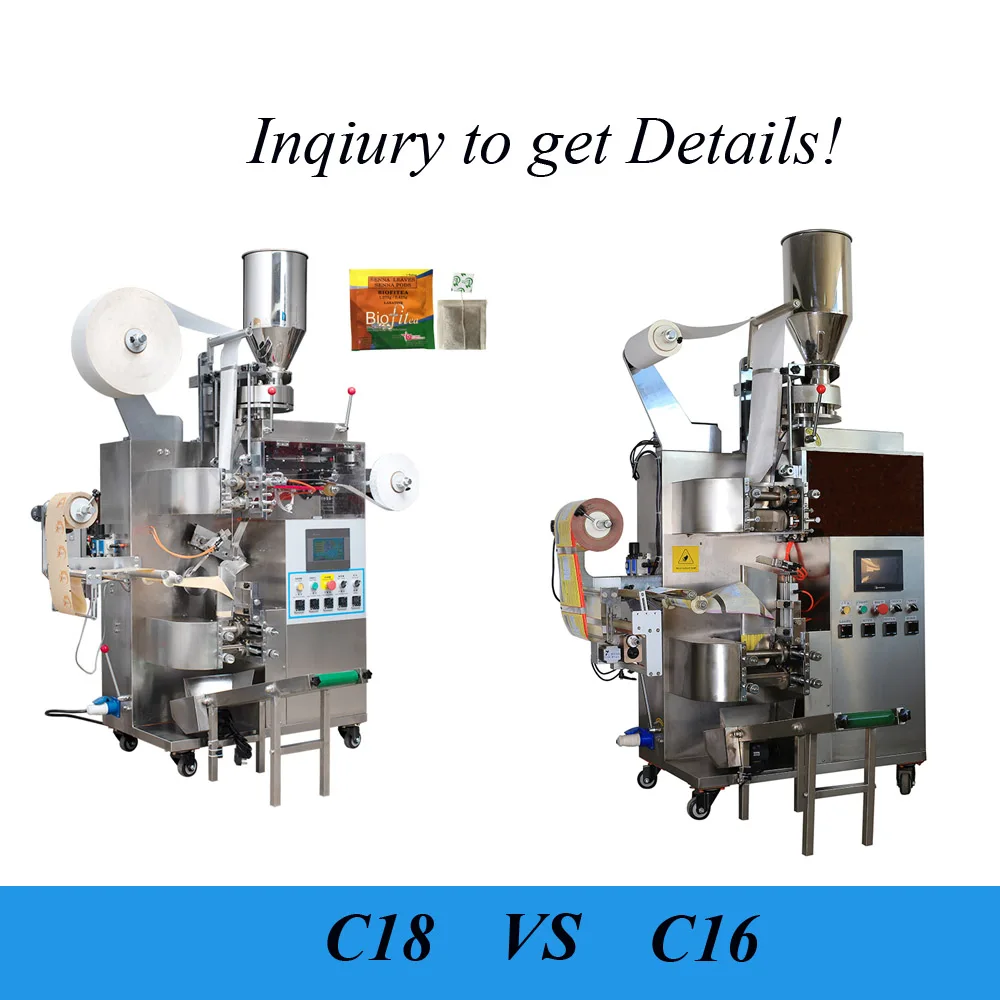 Automatic Upgraded Inner and Outer Filter Paper Tea Bag Packing Machine for Commercial Tea Packaging Use Customize