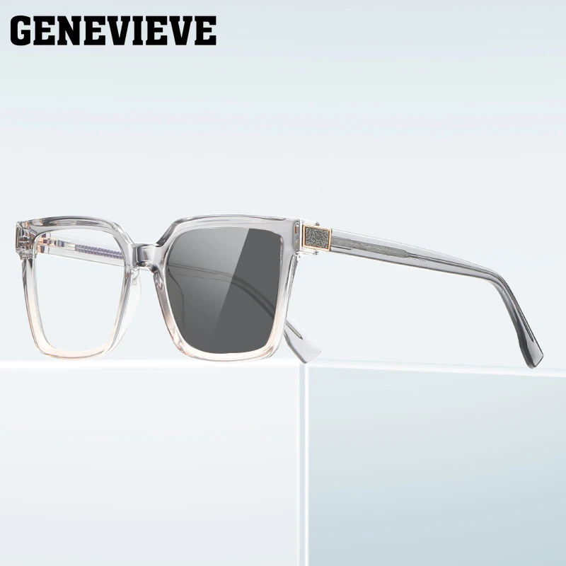 

GENEVIEVE простые большие оправы с геометрическим квадратным дизайном для мужчин и женщин, очки для чтения с защитой от синего света, могут быть изготовлены по индивидуальному заказу по рецепту