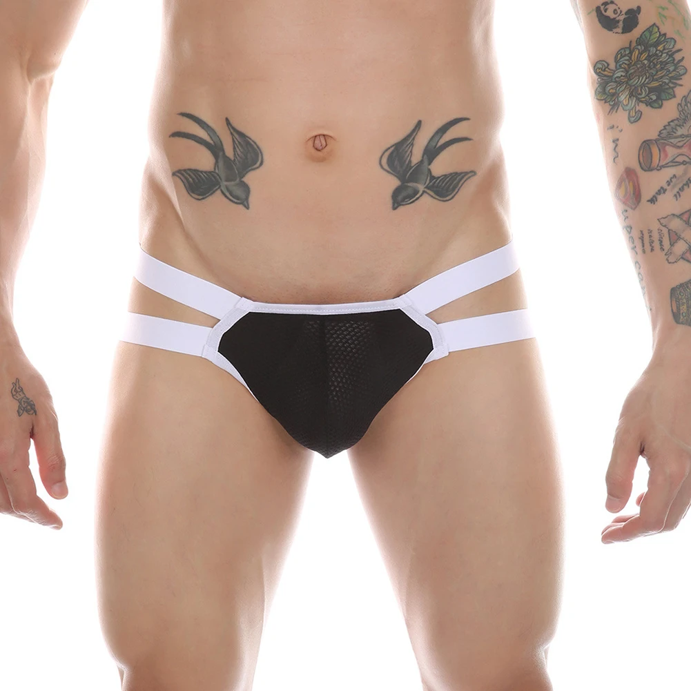 

Underpants Underwear G String Low Waist Mens Nylon Regular Sexy Lingerie Splicing Underpants Underwear Stylish