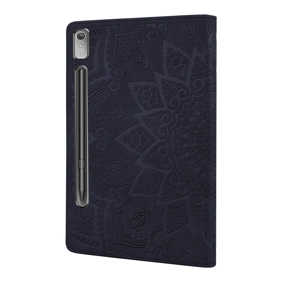 Wallet Card Slot Cover For Lenovo Tab P11 Pro Gen 2 Small Calf Pattern Embossed Design No Sleep Function Flip PU Leather Case