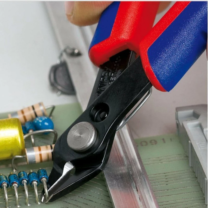 Imagem -05 - Knipex Electronics Alicates de Corte Super Facas Eletrônicas com Mola de Abertura e Limitador 78 61 125 Polegadas