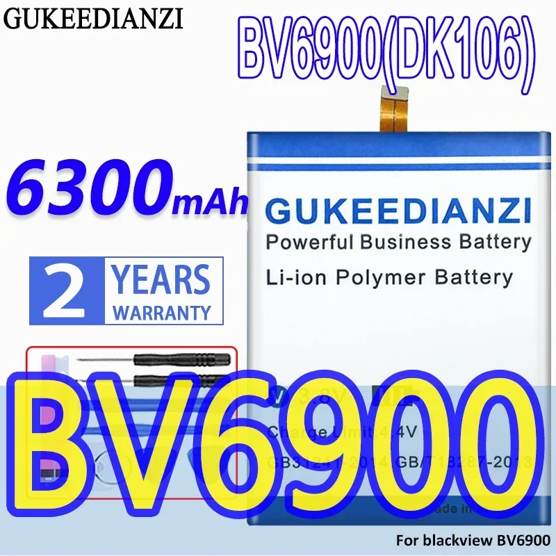 High Capacity GUKEEDIANZI Battery DK106 6300mAh for blackview BV6900 + Track NO.