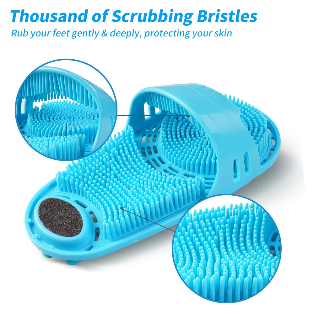 Silicone Foot Brush For Bathroom Clean Massage Slipper Wash Feet Exfoliating Wash Feet Bath Brushes Shower Scrubber Tools 1pcs