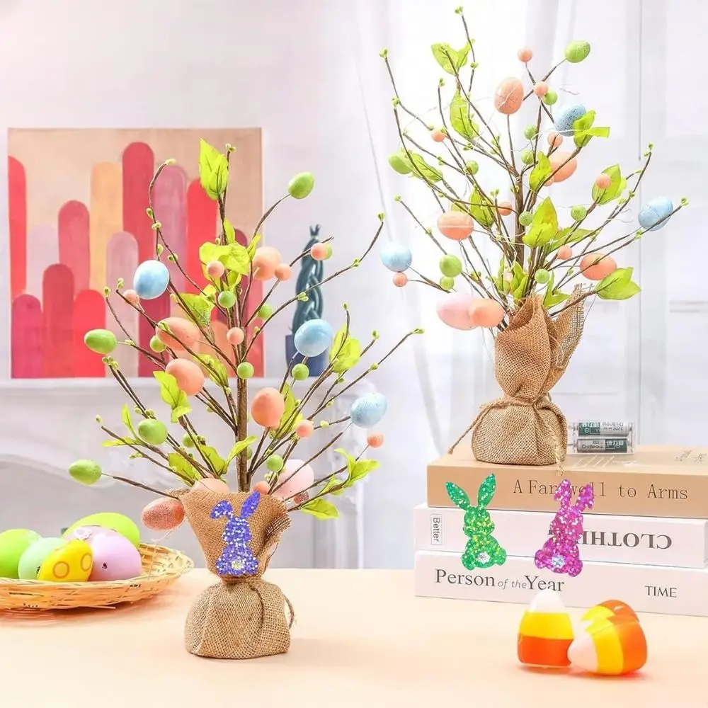 

Золотые бумажные пасхальные наклейки с мультяшным дизайном, самоклеящиеся наклейки-зайчики круглой формы, для пасхальной вечеринки