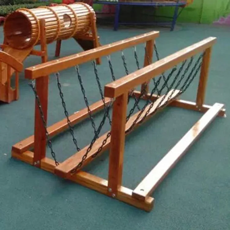 Single-plank bridge combination. Balance beam teaching aids