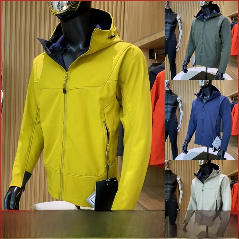 

Тяжелая мягкая куртка на подкладке Fce, мужская уличная осенне-зимняя водонепроницаемая молодежная модная подставка с длинным светом и капюшоном