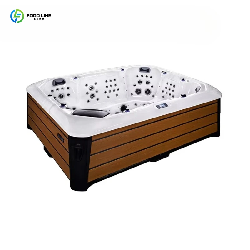 Inflatable Acrylic Relaxing Spa Pool, 130 Jet Portable Bubble Hot Tub, Heated Massage for Courtyard & Deck