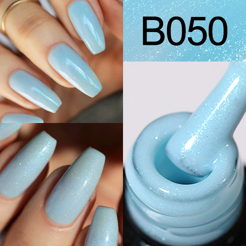 UR SUAGR-Gel de base en caoutchouc aurore bleu bébé, paillettes, coulée, vernis à ongles, Rotterdam, kling, trempage, gel UV pour salon professionnel, 7ml