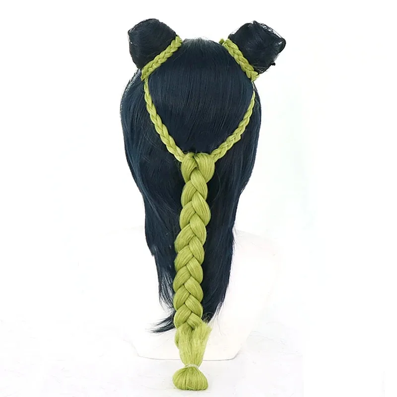 Jolyne Cujoh Kujo Cosplay Stone Ocean Cosplay Jojo Bizarre Adventure Cosplay Heat Resistant Synthetic Anime Wigs + Wig Cap