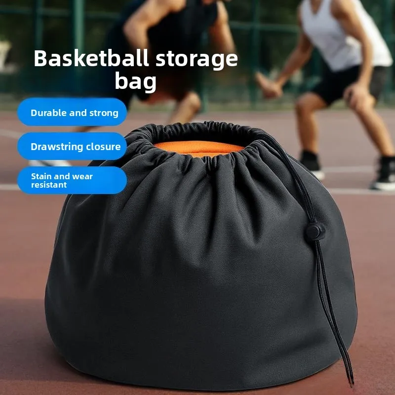 

Large Capaci Outdoor Sports Storage Bag Baskeall Volleyball Fooall Handheld Dstring Milk Silk Bag Adjustable Strap