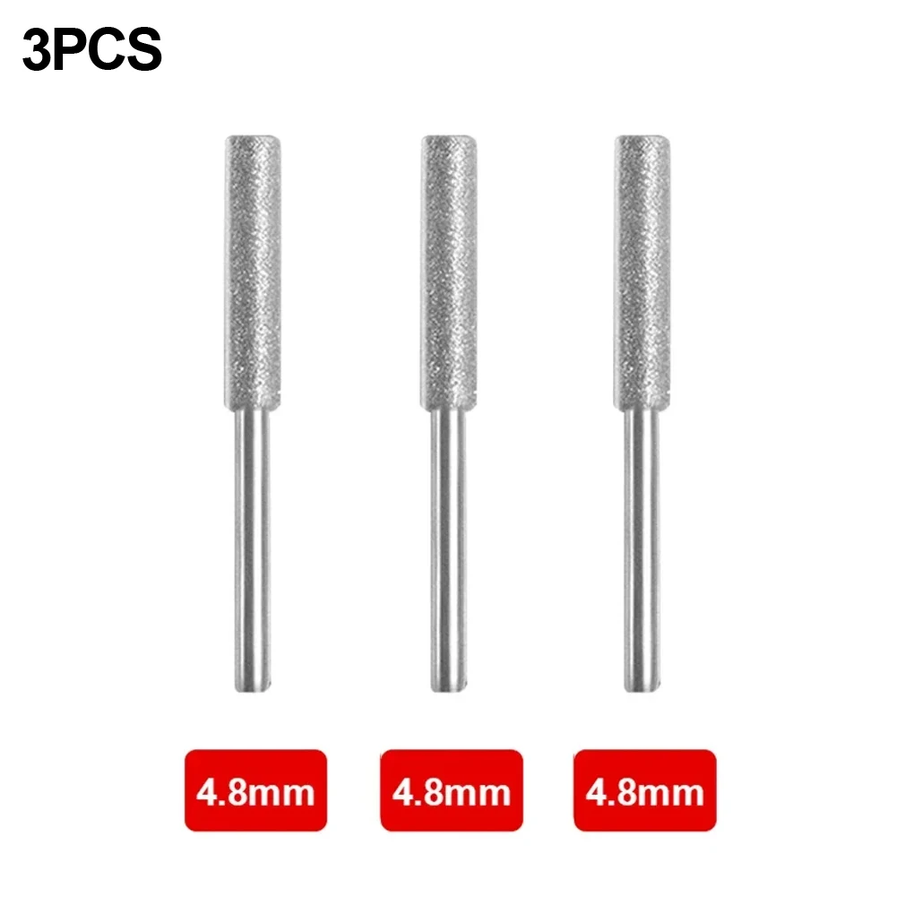 

3 шт. цилиндрические заусенцы для цепной пилы, шлифовальный станок, цепная пила, шлифовальный брусок, вращающийся шлифовальный инструмент, полировальная головка, Новинка