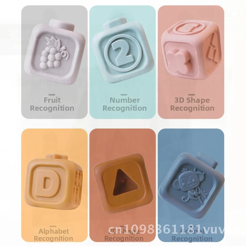 Weiche Bausteine für Kleinkinder, Koala, Spielzeug, kognitive Entwicklung, Gummi-Relief, quadratisches Puzzle, Musik, interaktiv, stapelbar, für Kinder im Alter von 0–3 Jahren