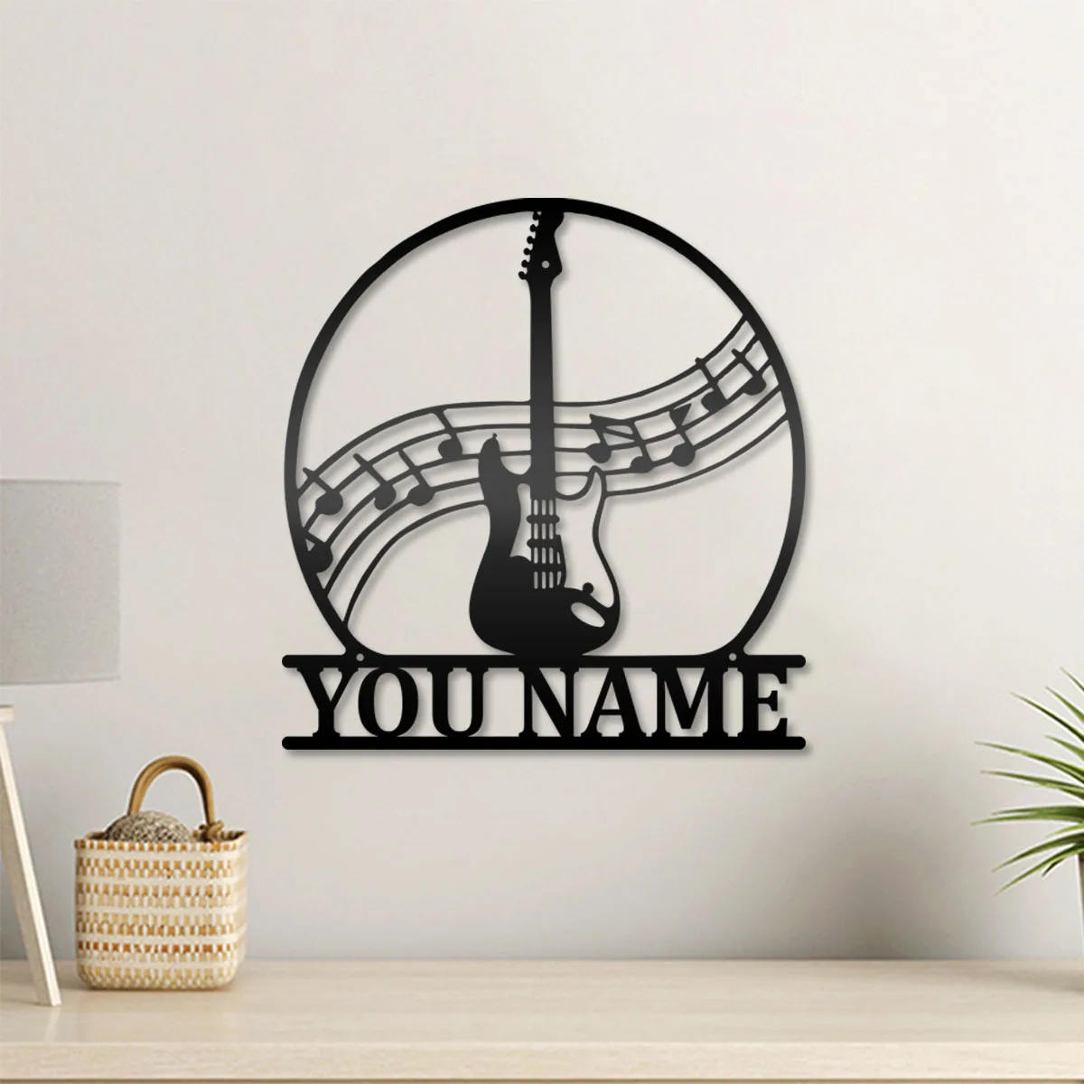 1pc Cartoon musik oder klavier Benutzerdefinierte Name Metall Wand Zeichen Zinn Wand Plaque Decor Wohnzimmer Schlafzimmer Abnehmbare