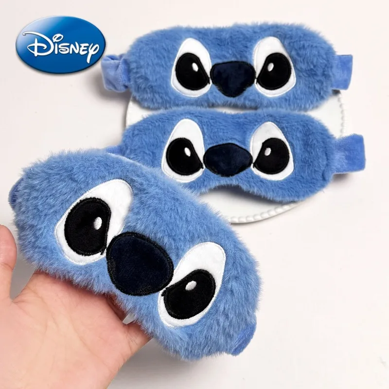 

Тени для век Disney Stitch, мягкие плюшевые кавайные мультяшные аниме-фигурки, натуральный чехол для сна, дорожная повязка для глаз, эластичная повязка на глаза