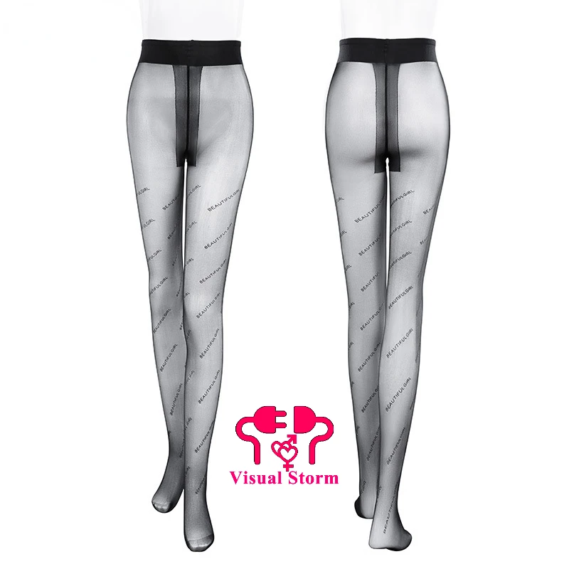 Sexy See Through Female Black Printing Stockings Office Lady Fashion Elastic Long Scoks Erotic Girl Knee High Fishnet Stockings