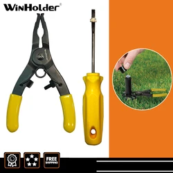 Winholder cabeça de pulverização puxar para cima ferramenta de metal fácil operação up sprinklers bocal haste reparação alicate ferramenta aço áspero amarelo