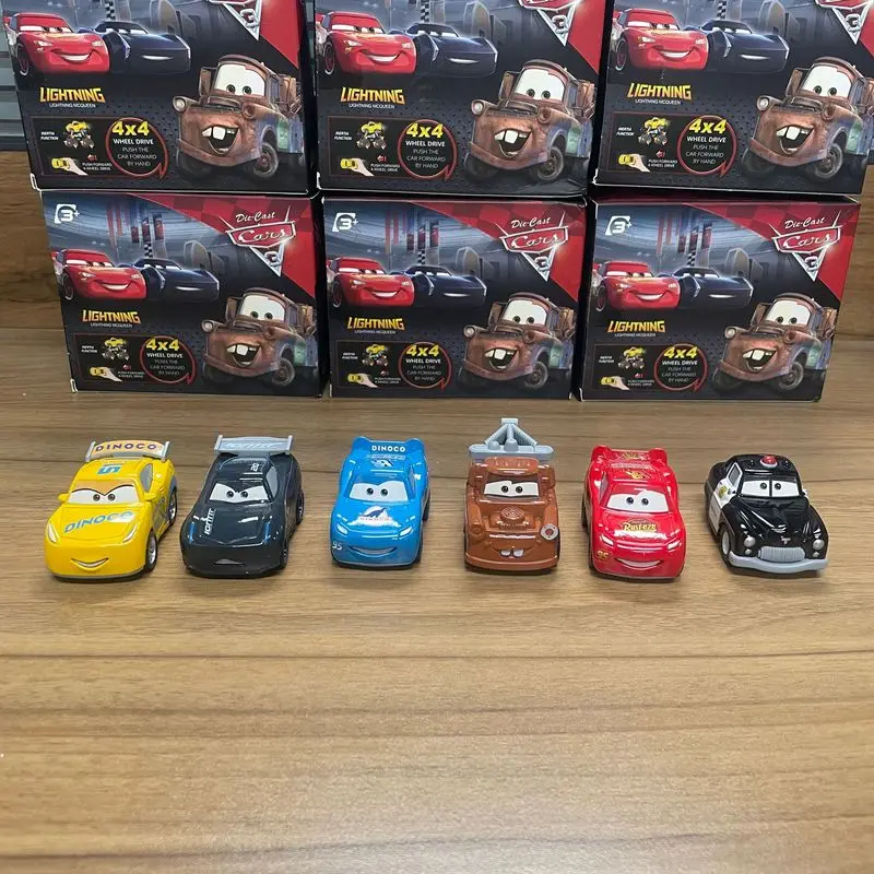 Disney Pixar Cars 3 Die-cast Car Model Lightning McQueen Mini 6pcs Gift Set Cartoon Pull-Back Car Kids\' Christmas Gift