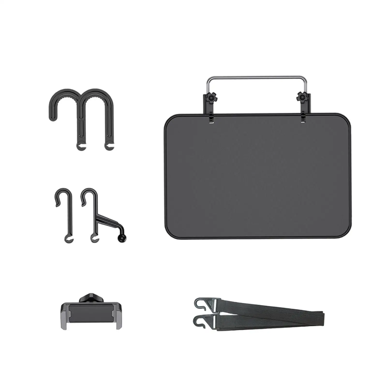 صينية مسند الرأس للمقعد الخلفي سهلة التركيب، صينية تناول الطعام متعددة الاستخدامات لكتب الطعام والشرب وأي عجلة قيادة نموذجية للسيارة