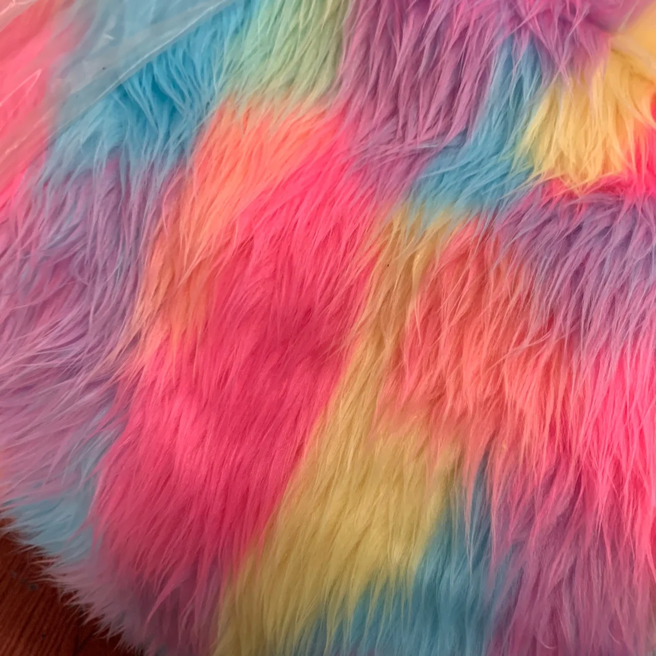 

Colorful Long Fur Rabit Faux Fur Fabric Soft Plush Faux Fur Fabric Sewing Material Diy Home decoration Cloth Fur