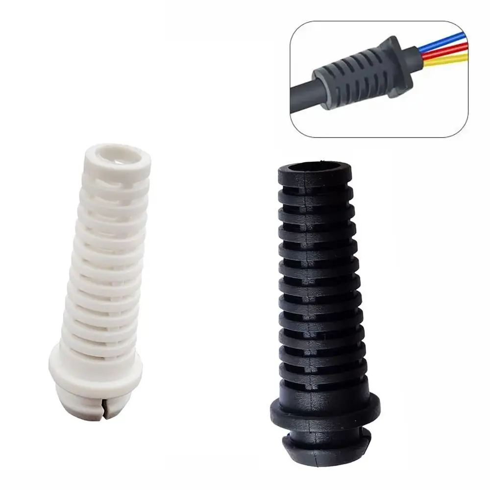 1Pcs 6mm Cable Gland Connector White/Black PVC Strain Relief Cord Boot Protector Wire Cable Sleeve Power Tool Cellphone Charger