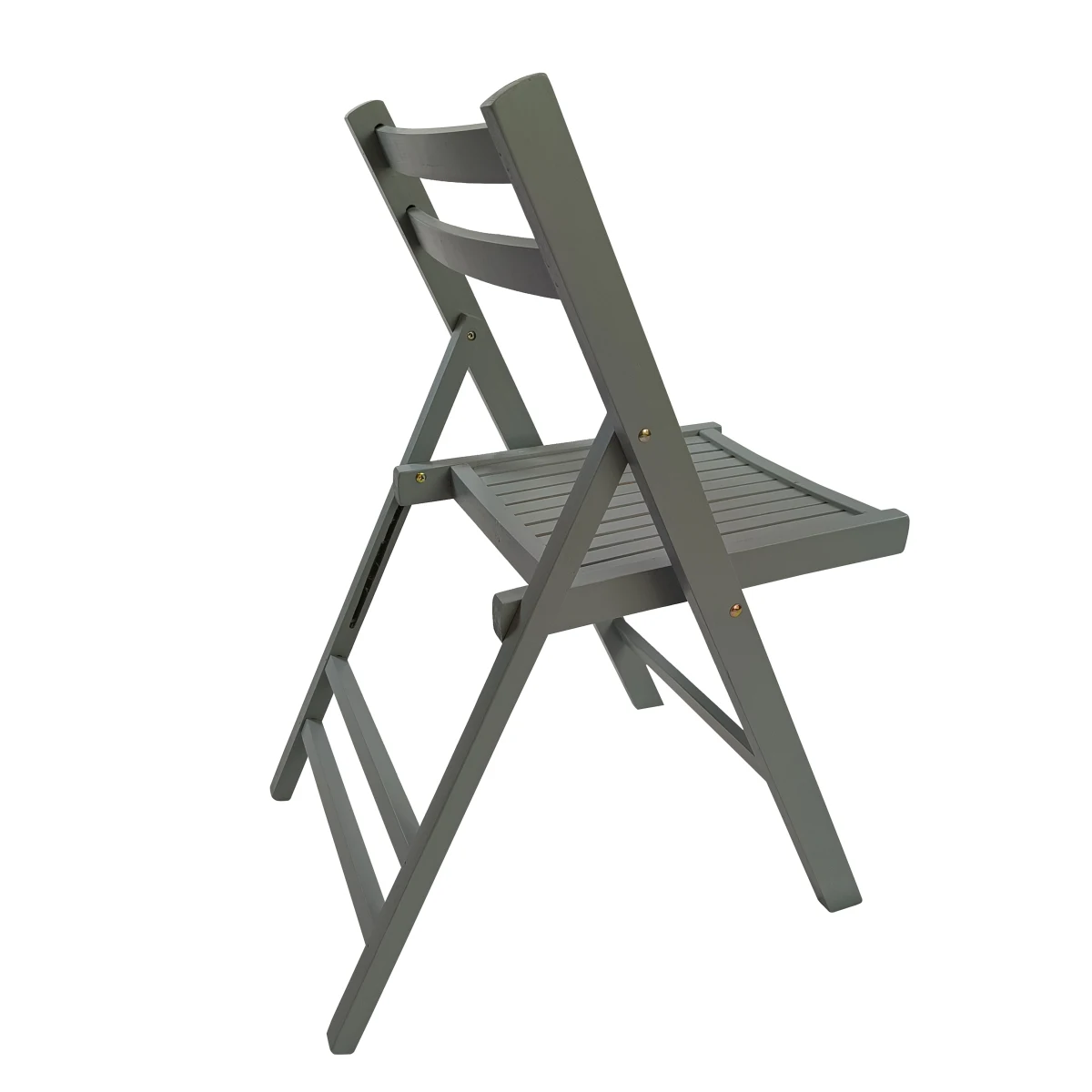 Furniture Slatted Wood Folding Special Event Chair - Gray, Set of 4, FOLDING CHAIR, FOLDABLE STYLE    RR
