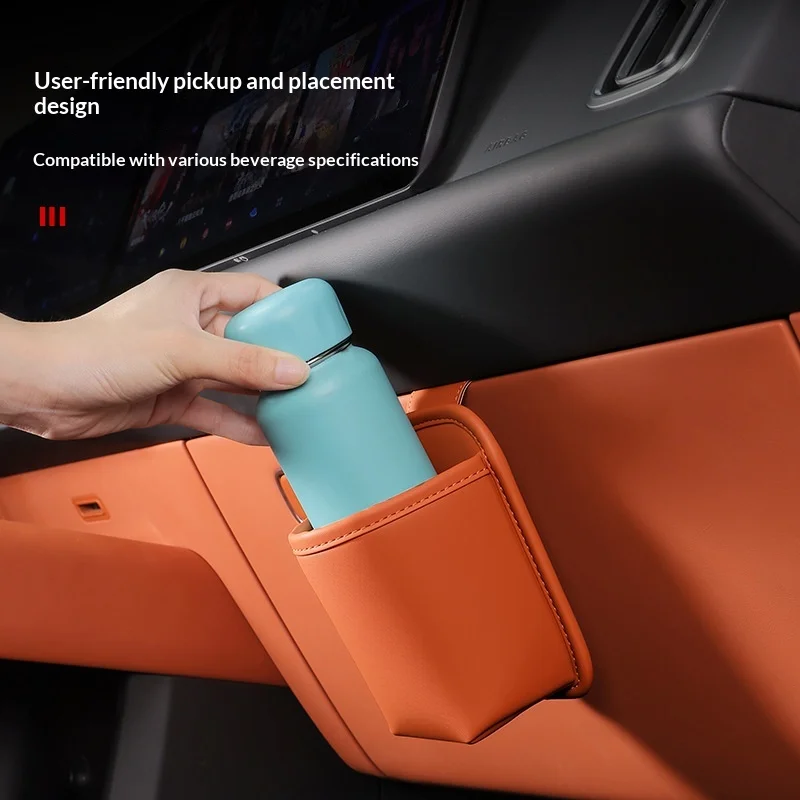 1Pc Car Backrest Storage Organizer Bag Hook Cup Holder Storage Box Mini Trash Can for Phone Milk Tea Water Cup Sundries