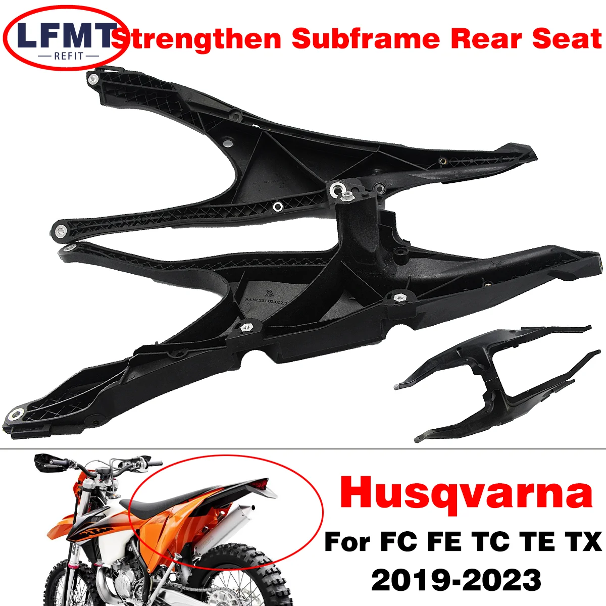 2023New Motorcycle Strengthen Subframe Rear Seat Support Frame Tailstock Mount For HUSQVARNA FC FE FS FX TC TE TX 2019-2021 2022