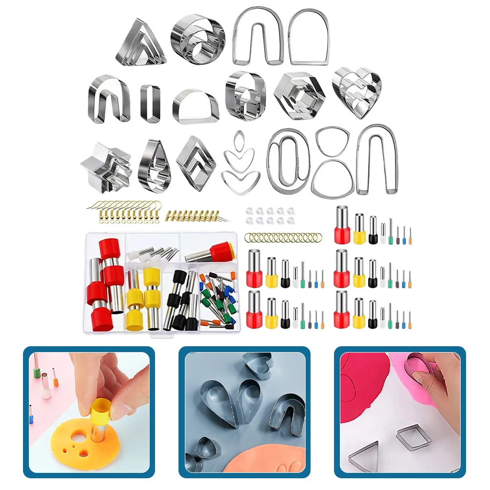1 set 1 Set Clay Earring Cutters Kit For Jewelry Making Tool Polymer Clay Crafts Diy Accessories Mold Cutter Set Tools