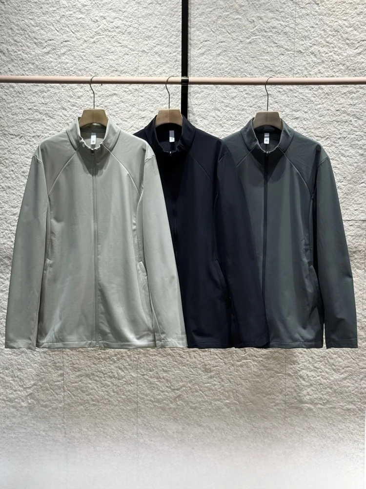 

Men's Outdoor Jaet 3D Tailoring Fce Lined Stand Collar Breathable Windproof Polyester Fiber Long Sve Zipper Closure