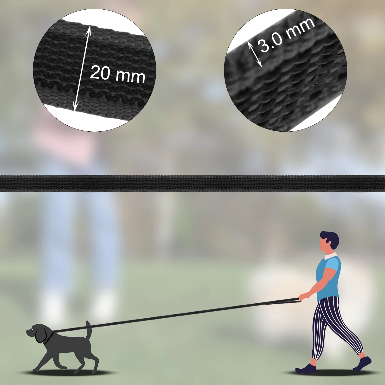 1.5M 3M 15M Medium small Long Dog Leash 10M Latex Silk Easy and Convenient Light Training Big Dog Leashes 5 meter