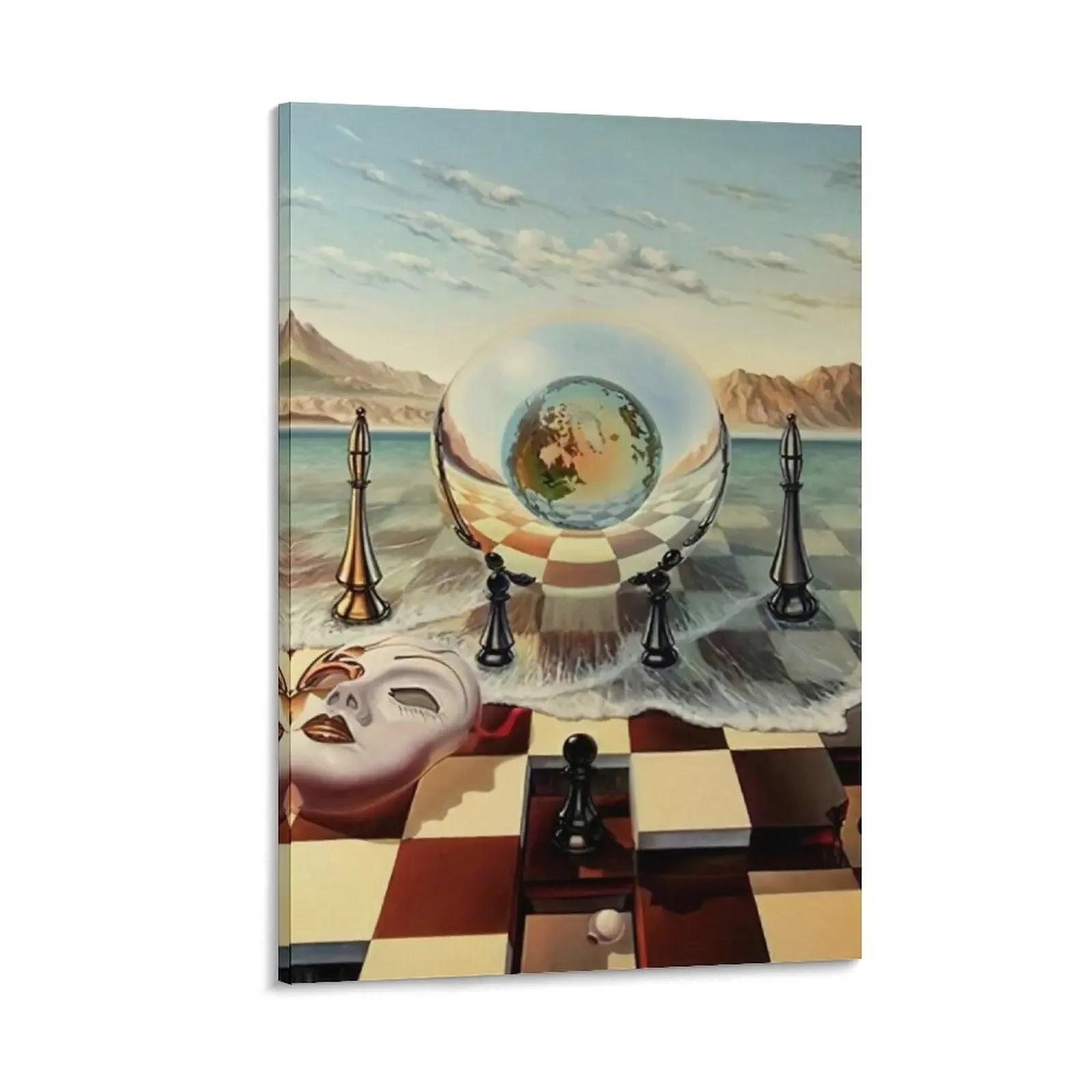 

Salvador Dali Chess Canvas Painting ornaments for home Paintings posters anime