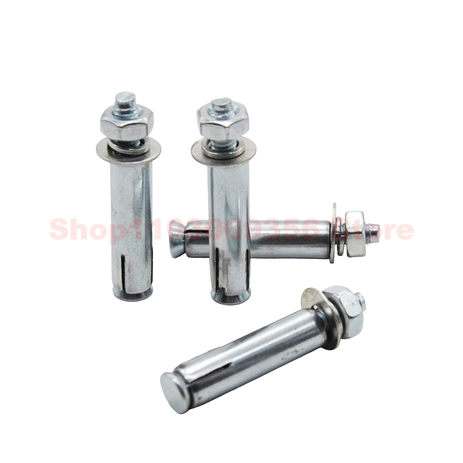1/2Pcs M6 M8 M10 M12 Carbon Steel Zinc Plated Wedge Anchor Expansion Bolt Extended External Expansion Screw Length 60-120mm