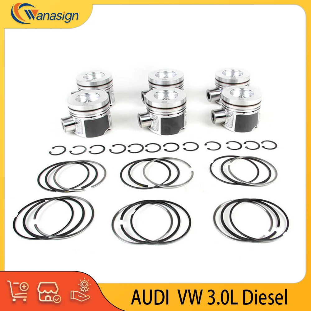 Parti del motore STD Kit pistone e anelli per AUDI Volkswagen A4 A5 A6 A7 A8 Q5 Q7 TOUAREG 3.0L V6 24V Diesel 3.0 L T 2007-2018