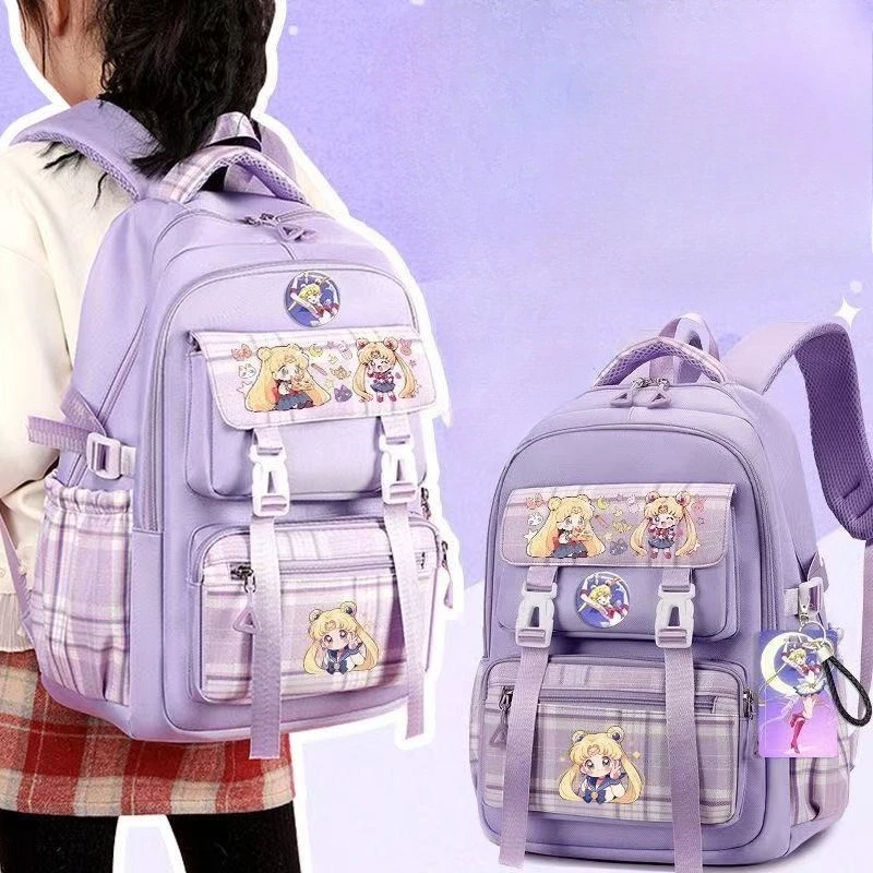 

Sailor Moon Moon Moon Anime Peripheral Student Backpack Girl Cartoon Pattern Large Capacity Lightweight School Bag Wholesale