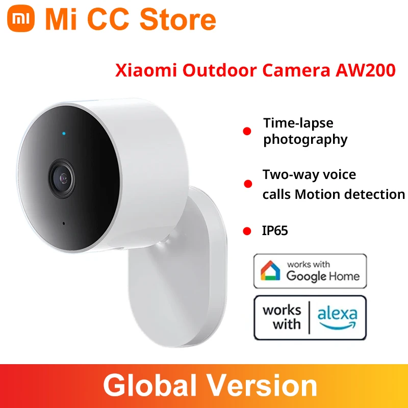 Global Version Xiaomi Outdoor Camera AW200 Time-lapse Photography 1080P Colour Night Vision Two-way voice calls Motion detection