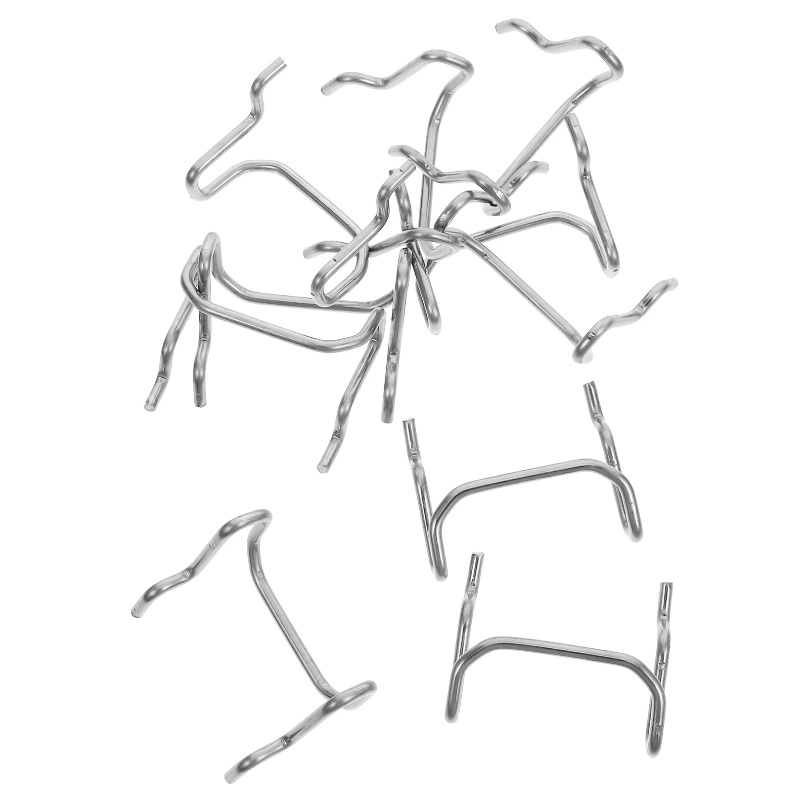 

10 Peg Board Hooks Stainless Steel Thickened Heavy Duty Storage Bin Organizer Garage Tools Hanger Metal Pegboard Bracket