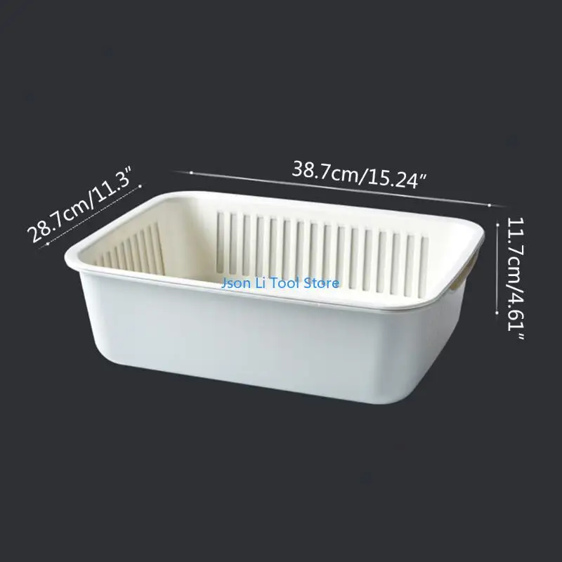 Y08D 2 in 1 Trình lọc nhà bếp Colander đặt gia đình Double Lớp cống nhựa cây nhựa thực vật