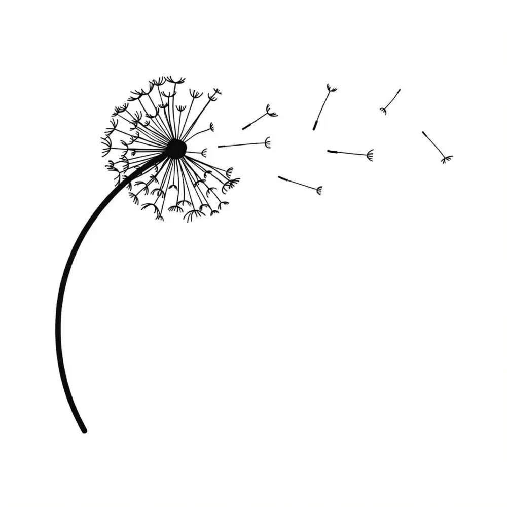 Dandelion Quote Wall Decal Just Breathe Motivational Lettering Sticker For Home Office Interior Aesthetic Wall Art