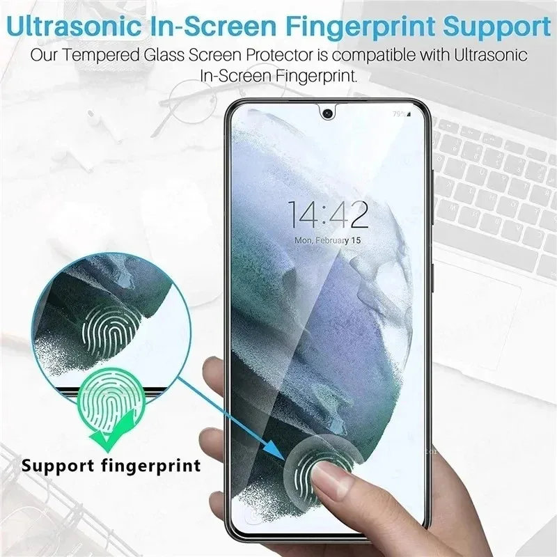 2PCS Full Screen Protector For Samsung Galaxy S24 Ultra Plus S20 S21 S23 FE S21 S22 S23 Plus Tempered Glass For S10 S9 S8 Plus