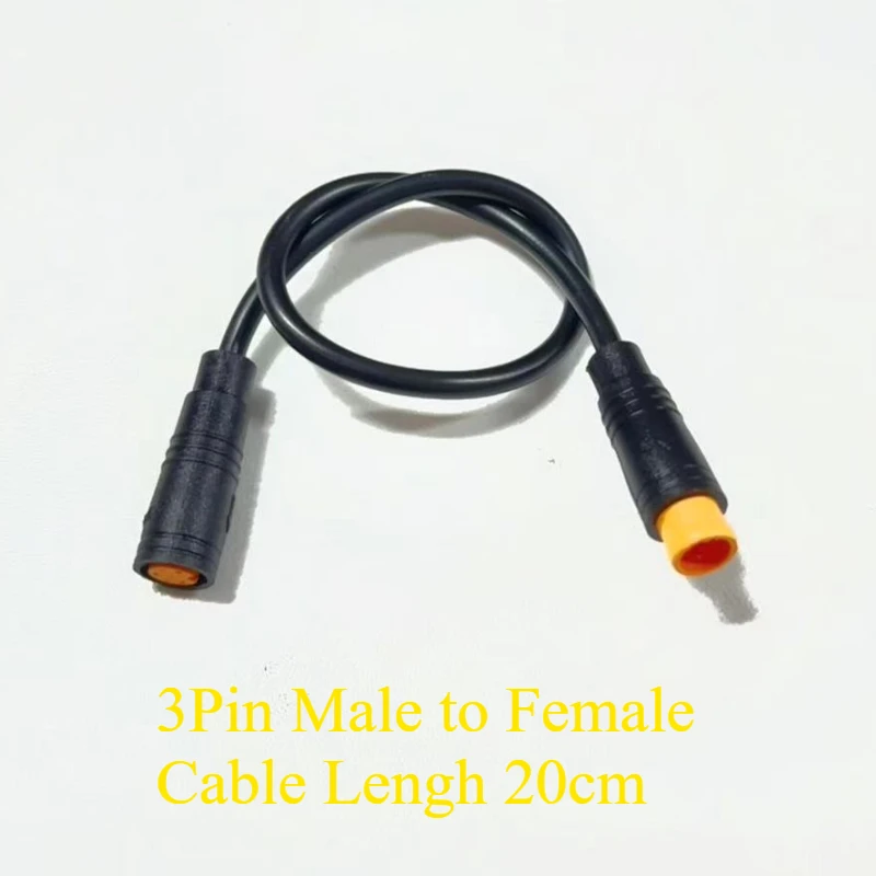 1Pcs M8 2 3 4 5 6 Pin Elektrische Fahrrad Butt Joint Stecker Wasserdicht für Ebike Display Kabel Weiblich männlich Optional Stecker 20CM