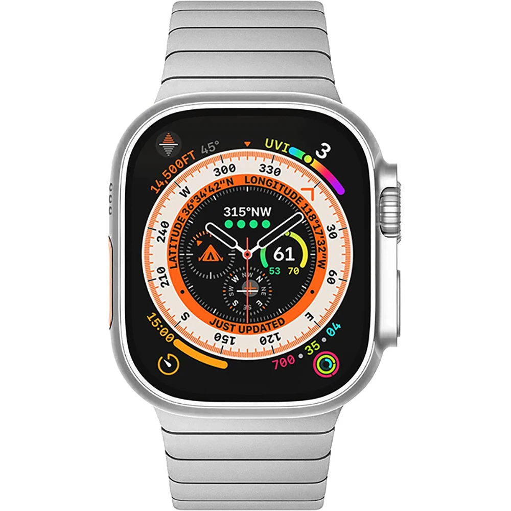 Luxe roestvrijstalen band voor Apple Watch Series 10 9 8 7 46 mm 45 mm 41 mm schakelarmband Iwatch Ultra 2 49 mm IWatch metalen band - afbeelding 2
