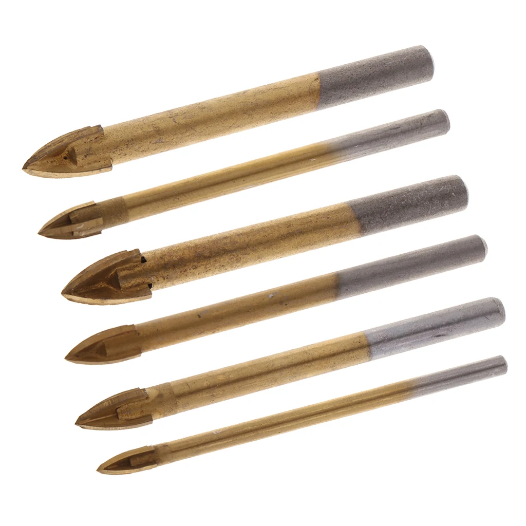 Masonry Drill Bits (Tile, Brick, Concrete, Glass, Plastic,Wood) with Industrial Strength Carbide Tips