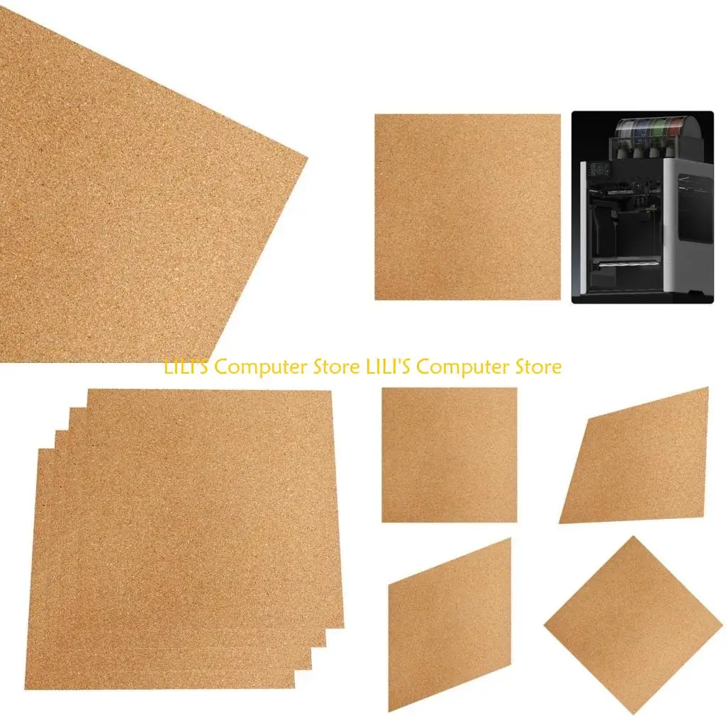 

A52B 4Pcs Multipurpose Corkboard 300mm Square Cork Slices Easy Cutting Carving Board