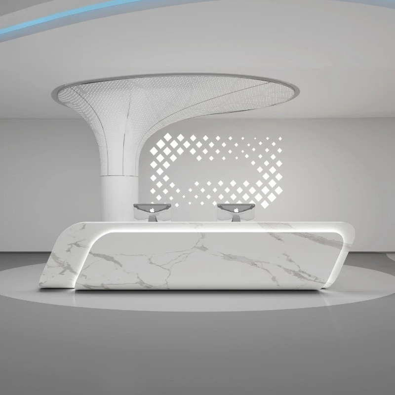 Italian Minimalist Reception Desks Nordic Luxury Beauty Salon Clothing Store Cashier Desk Creative Commercial Furniture FYRD