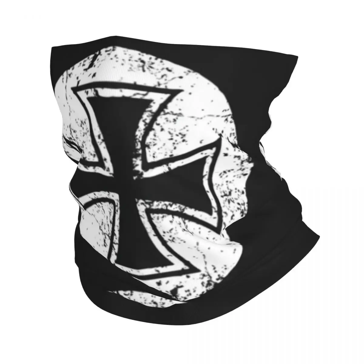 

German Iron Cross Templar Knight Flag Bandana Neck Warmer Women Men Winter Ski Hiking Scarf Gaiter Germany Flag Face Cover