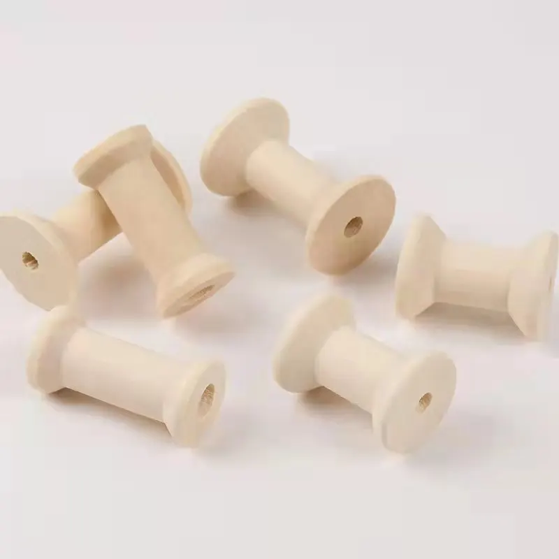 47*31mm Natutral Wooden Bobbins Empty Thread Spools For Twine Wire Ribbons Reel Spool Sewing Accessories Tools DIY Wood Crafts