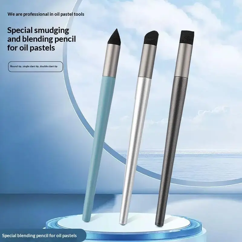 1/3Pcs Reusable Drawing Art Blenders Sponge Pen Pastel Tool For Oil Painting Washable Sketch Rubbing Brush
