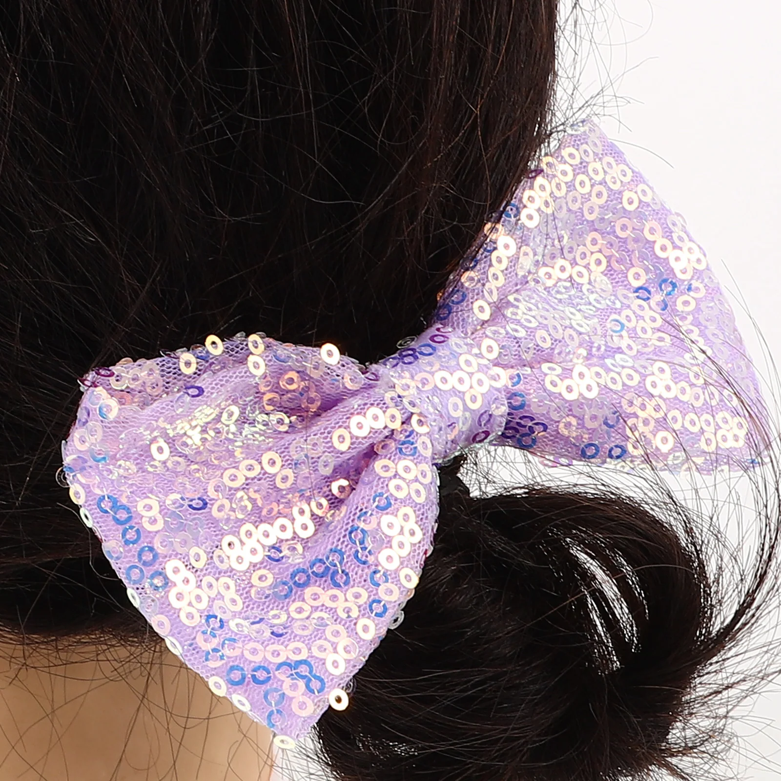 

6 шт. блестящих бантиков для волос для девочек, маленькие заколки-бантики с пайетками, надежные зажимы для малышей, декоративные клипсы для вечеринок и детских праздников