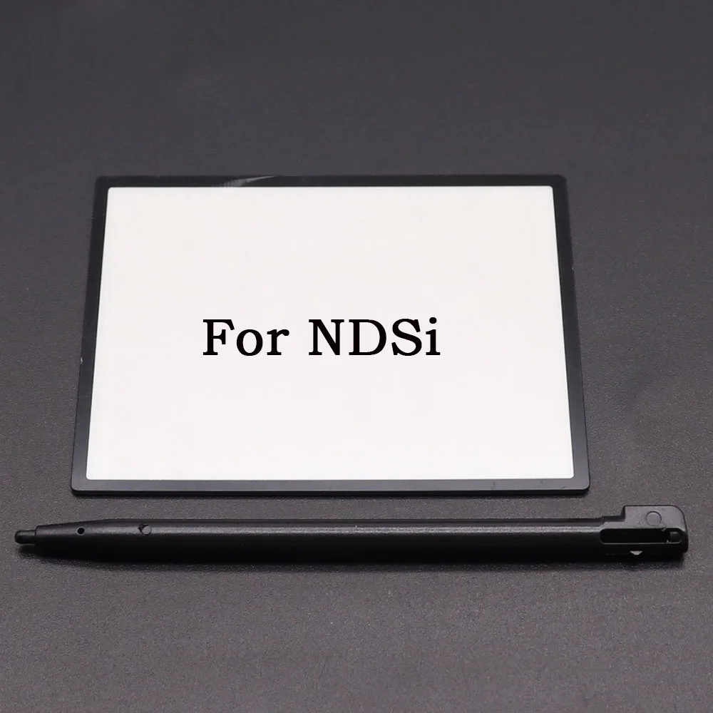 For NDSi XL LL Plastic Upper LCD Screen Lens Cover For  NDSI Console Multi-coloured Top Protector Panel Parts with Stylus Pen