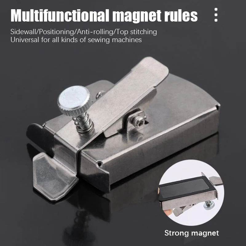 Magnetic Seam Guide for Sewing Machine Presser Foot Hemmer Universal Accessories for Industrial Walking Foot Sewing Machine